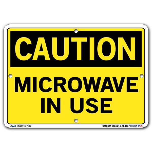 Aluminum Composite Sign, 7-1/2" H, 10-1/2" W, Aluminum Composite, Rectangle, SI-C-21-A-AC-130
